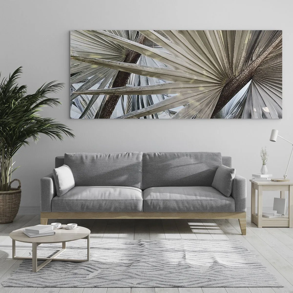 Obraz na skle - Vejáre v trópoch - 100x40 cm