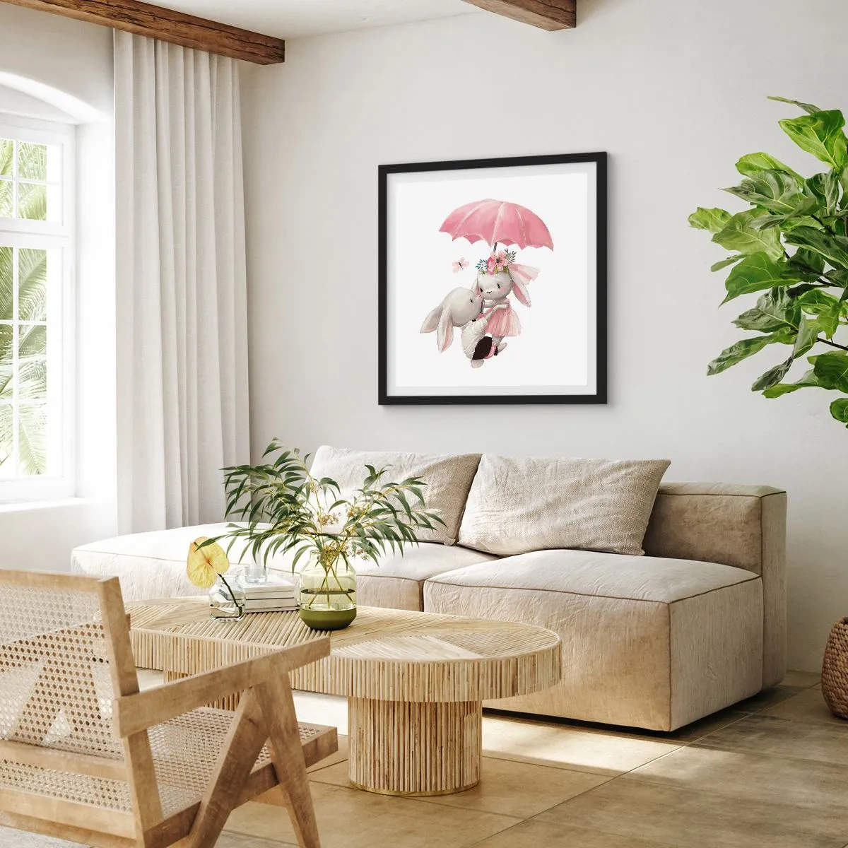 Plagát v čiernom ráme - To je láska - 60x60 cm