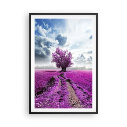 Plagát v čiernom ráme - Vresoviská - divočina - 61x91 cm