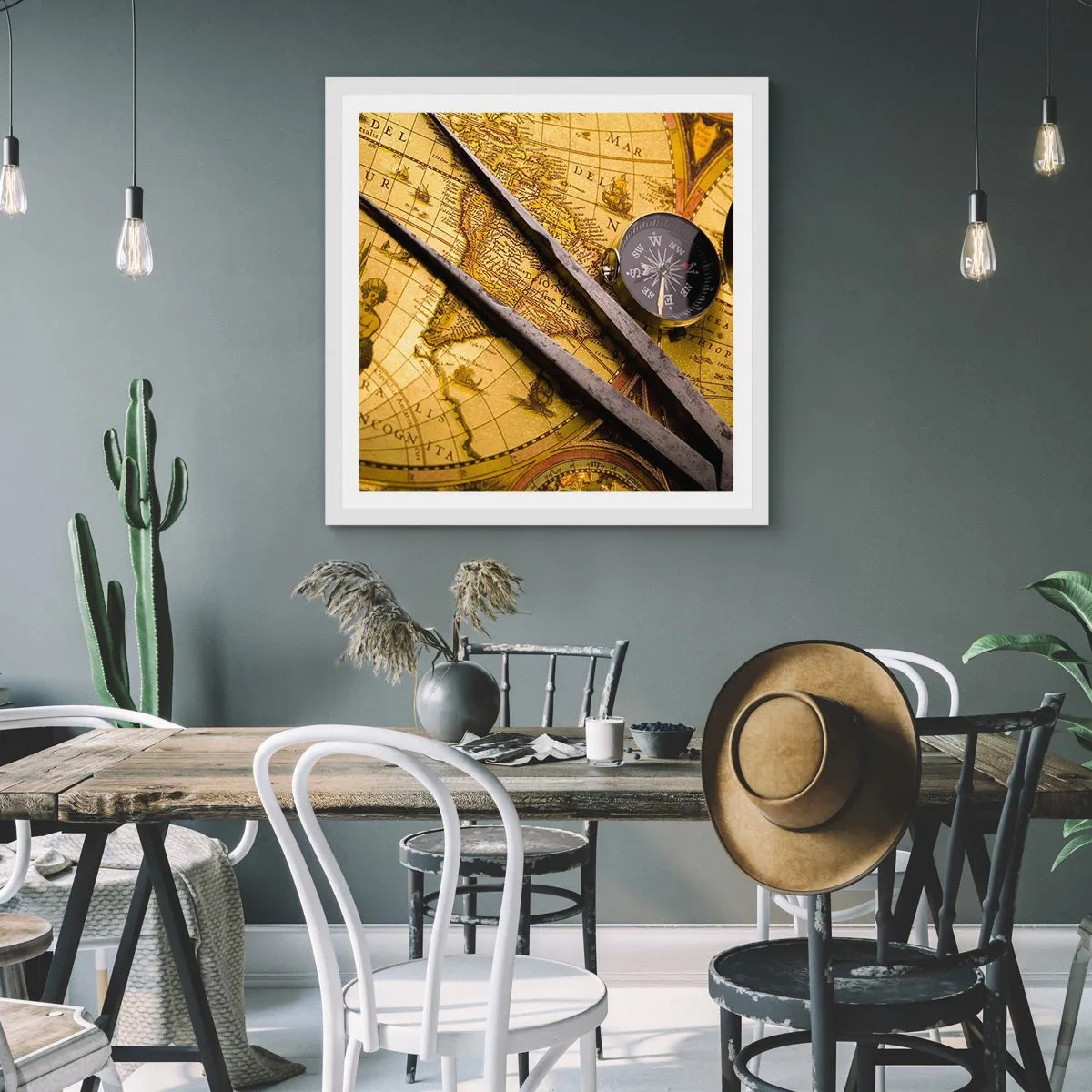 Plagát v bielom ráme - Kde sú tie poklady? - 40x40 cm