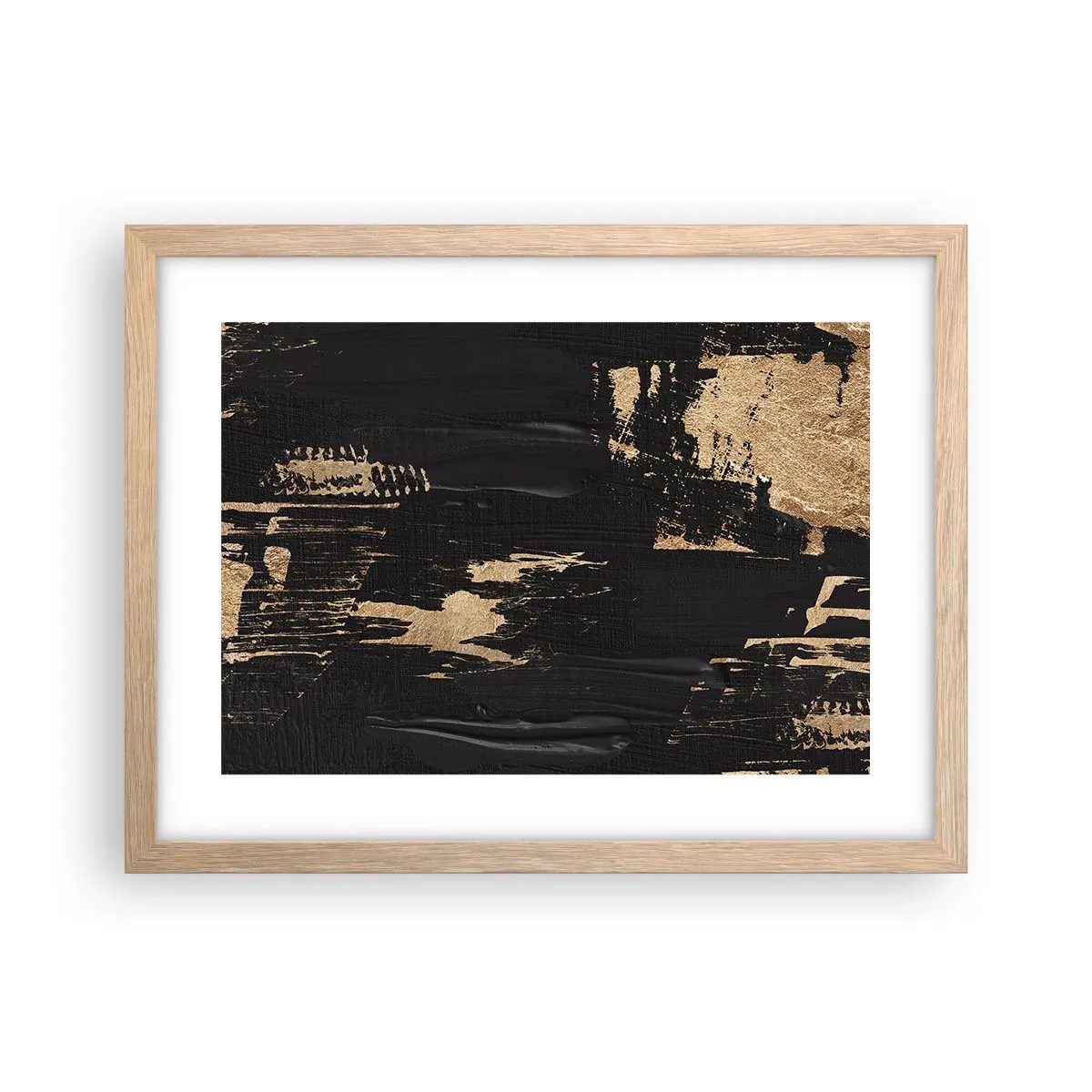 Plagát v ráme zo svetlého duba - Stopa dotyku - 40x30 cm