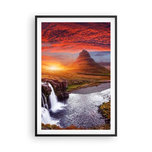Plagát v čiernom ráme - Pohľad na Stredozem - 61x91 cm