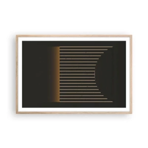 Plagát v ráme zo svetlého duba - Preskúmať temnotu - 91x61 cm