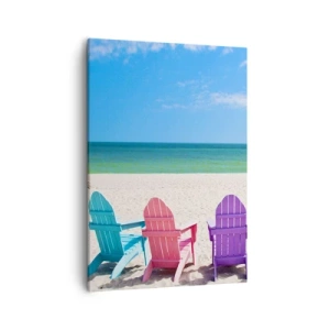 Obraz na plátne - Dúhová pláž - 50x70 cm