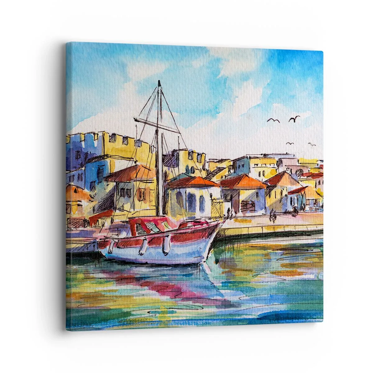 Obraz na plátne - Dúhové popoludnie - 30x30 cm