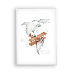 Plagát v bielom ráme - V priekopníckom duchu - 70x100 cm