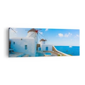 Obraz na plátne - Modrý vietor od mora - 140x50 cm