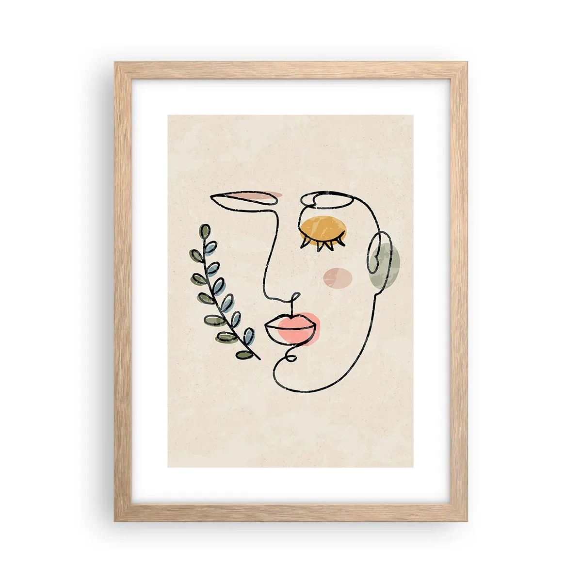 Plagát v ráme zo svetlého duba - Nájdený pokoj - 30x40 cm