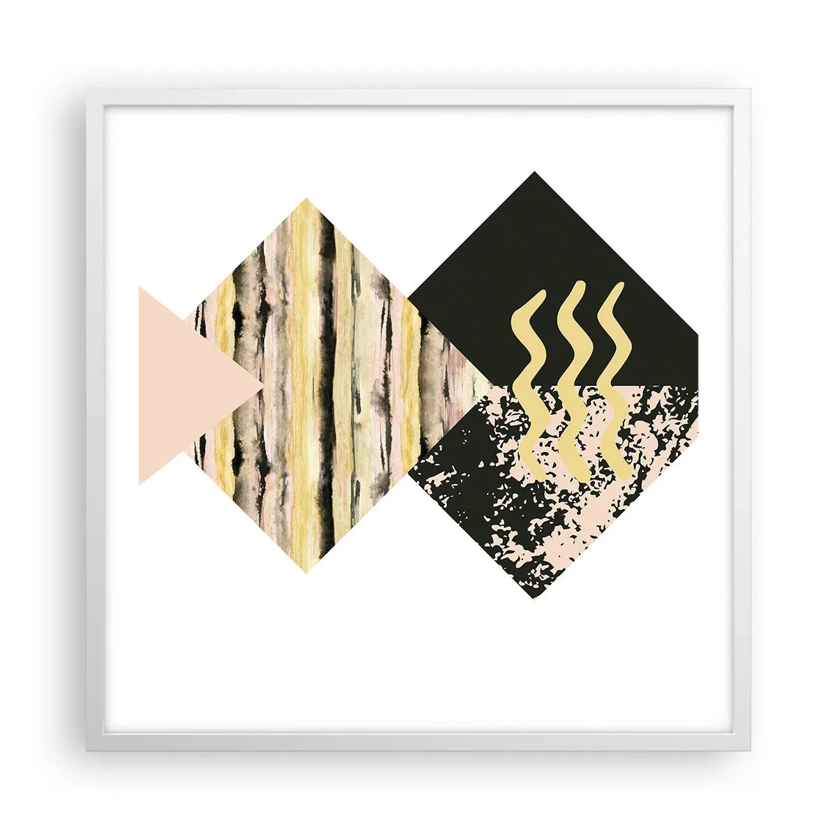 Plagát v bielom ráme - Nie je to tak jednoduché - 60x60 cm