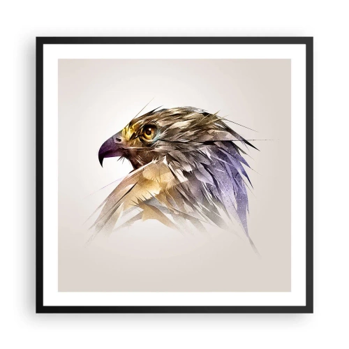 Plagát v čiernom ráme - Portrét bojovníka - 60x60 cm