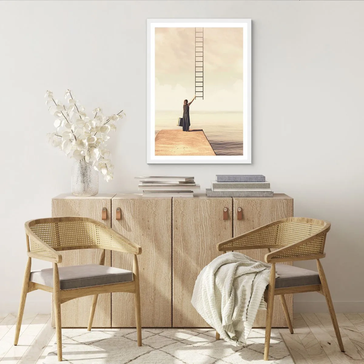 Plagát v bielom ráme - Magická cesta - 40x50 cm