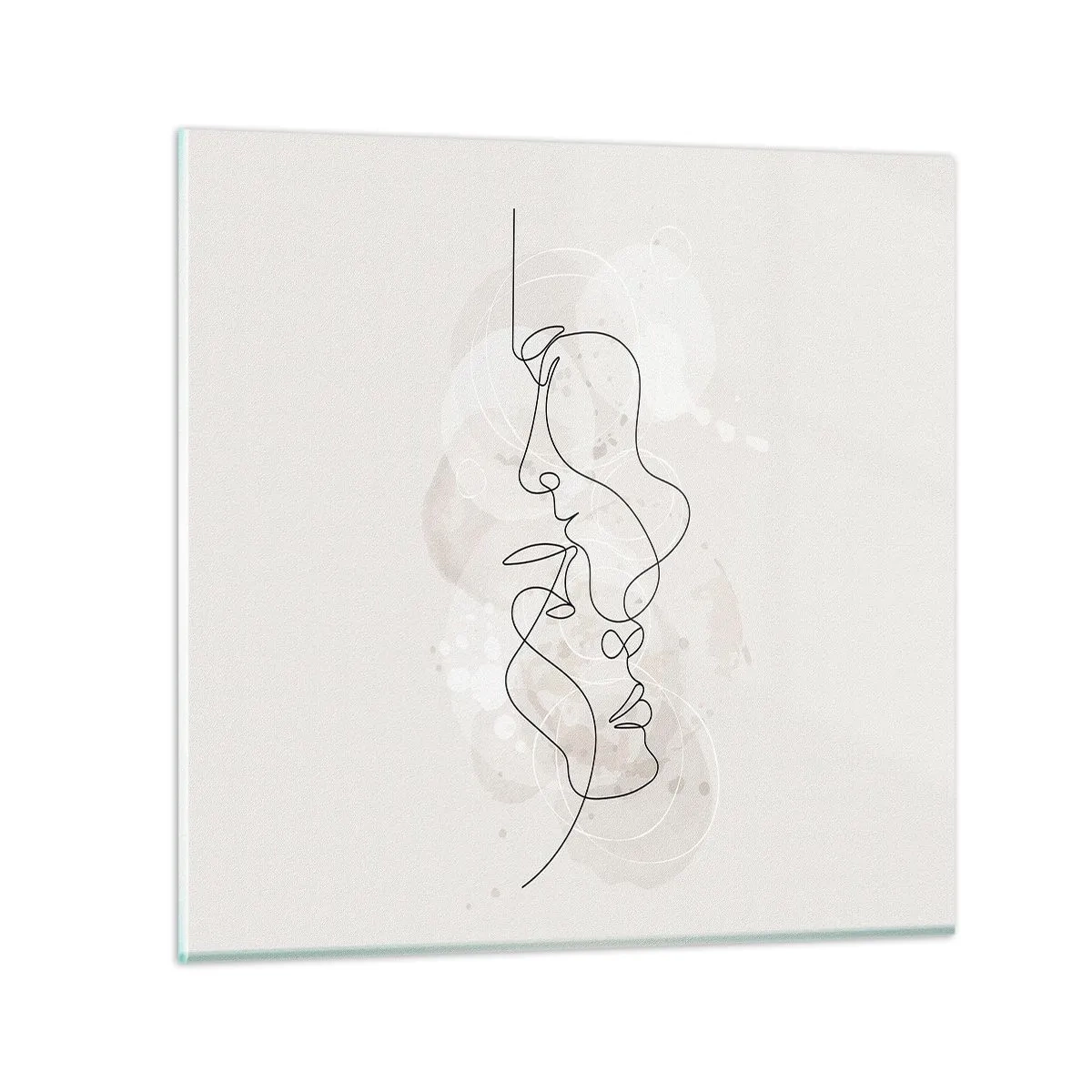 Obraz na skle - Zamotaní v objatí - 40x40 cm