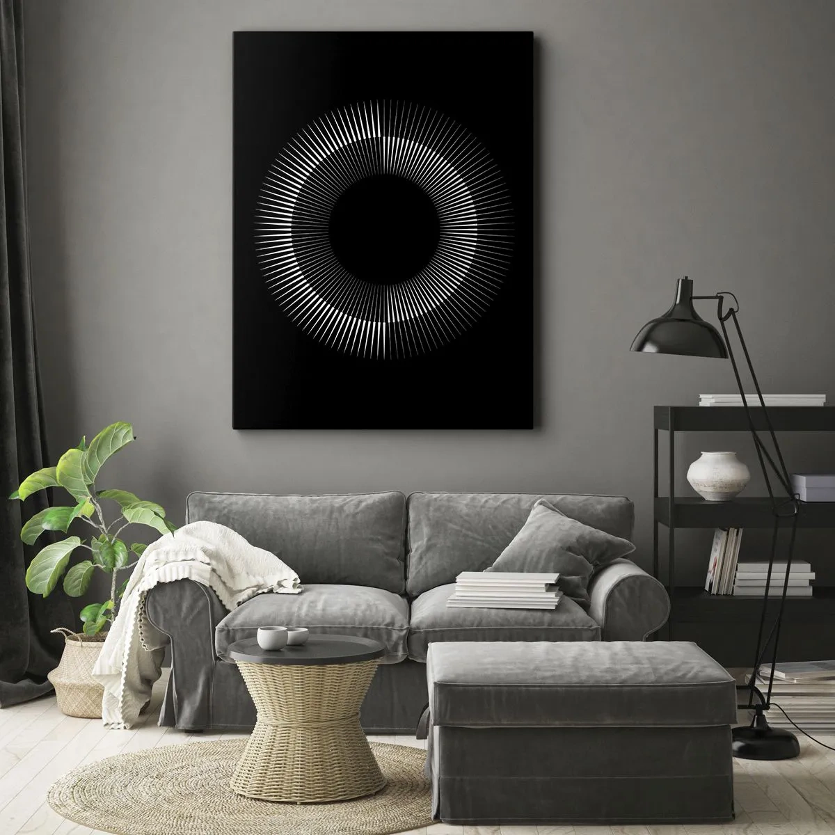 Obraz na plátne - Čierne slnko - 50x70 cm