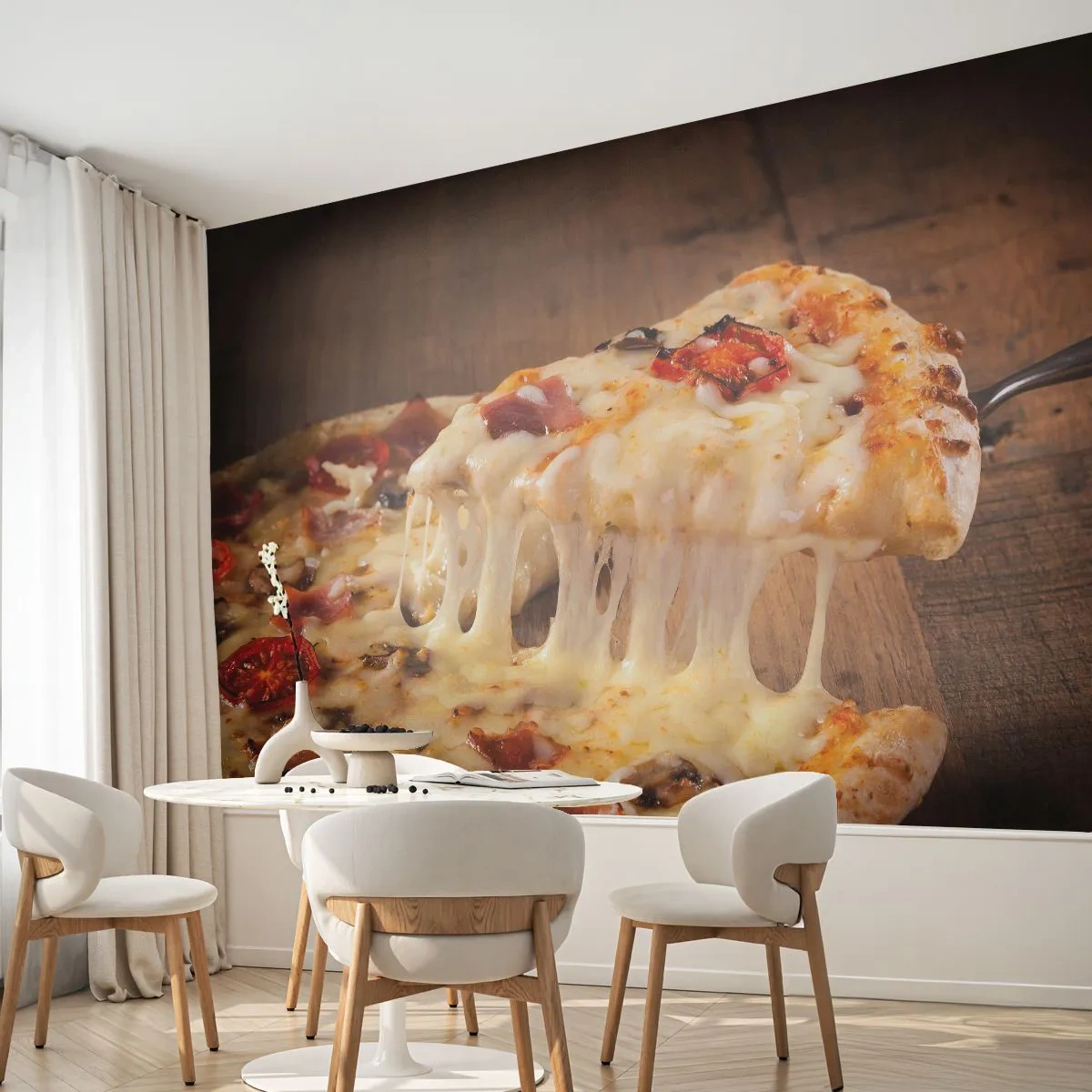 Samolepiaca Fototapeta Deluxe Sticker - Veľdielo talianskeho umenia - Gastronómia, Pizza, Taliansko - 250x175 cm