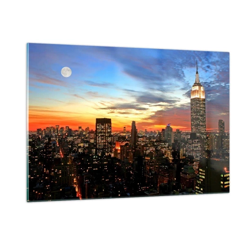 Obraz na skle - Žiarivá americká noc  - 120x80 cm