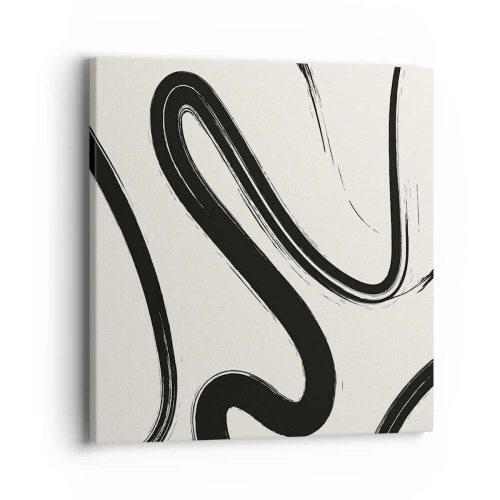 Obraz na plátne - Čiernobiely rozmar - 40x40 cm