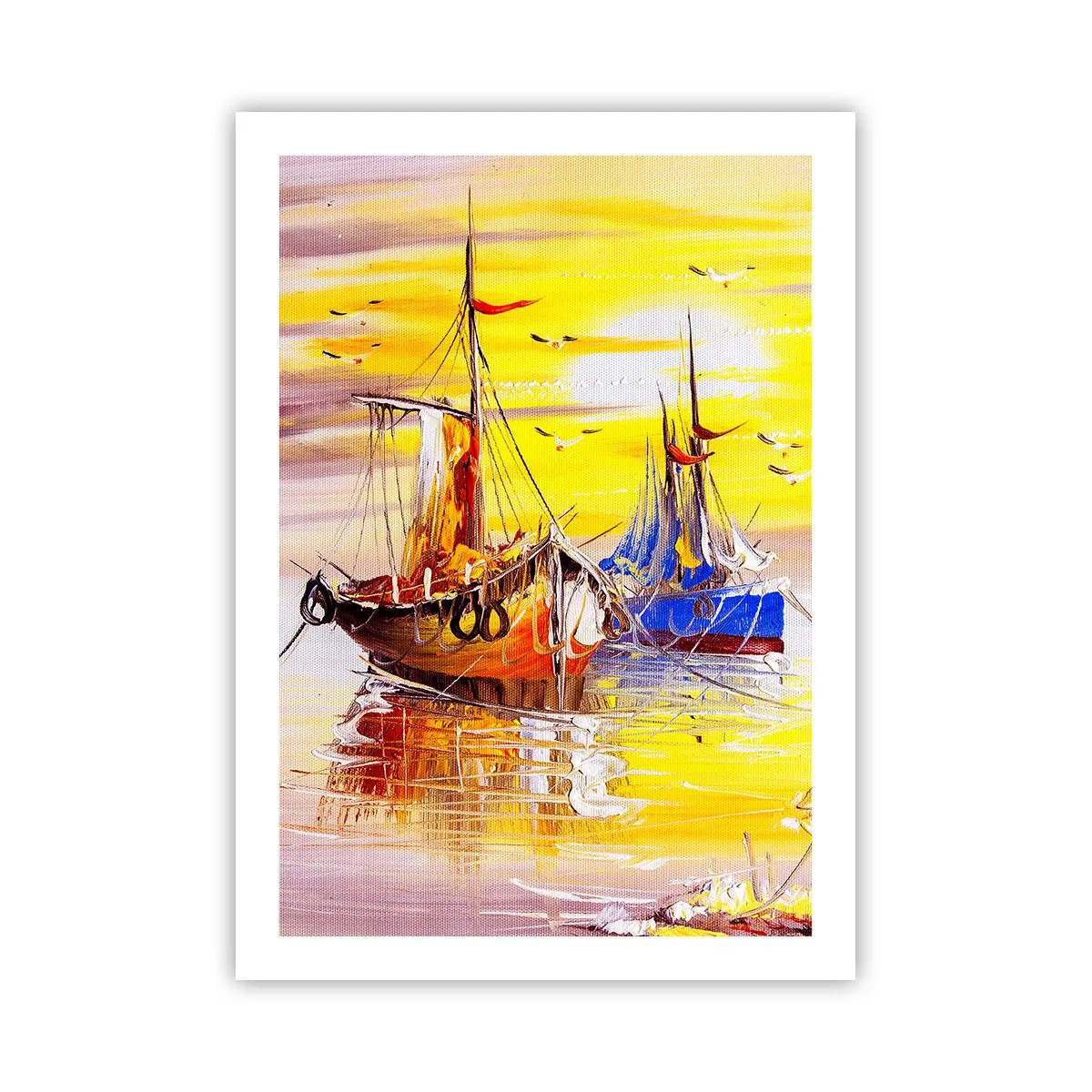 Plagát - Zaslúžený odpočinok v prístave - 50x70 cm