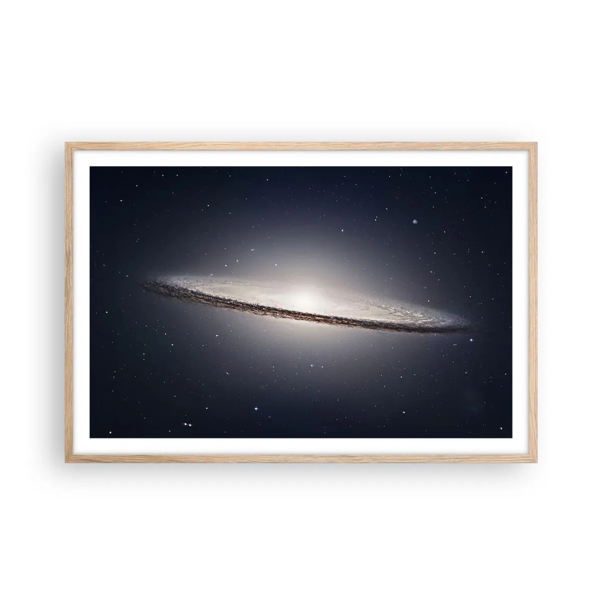 Plagát v ráme zo svetlého duba - Kedysi dávno v jednej preďalekej galaxii… - 91x61 cm