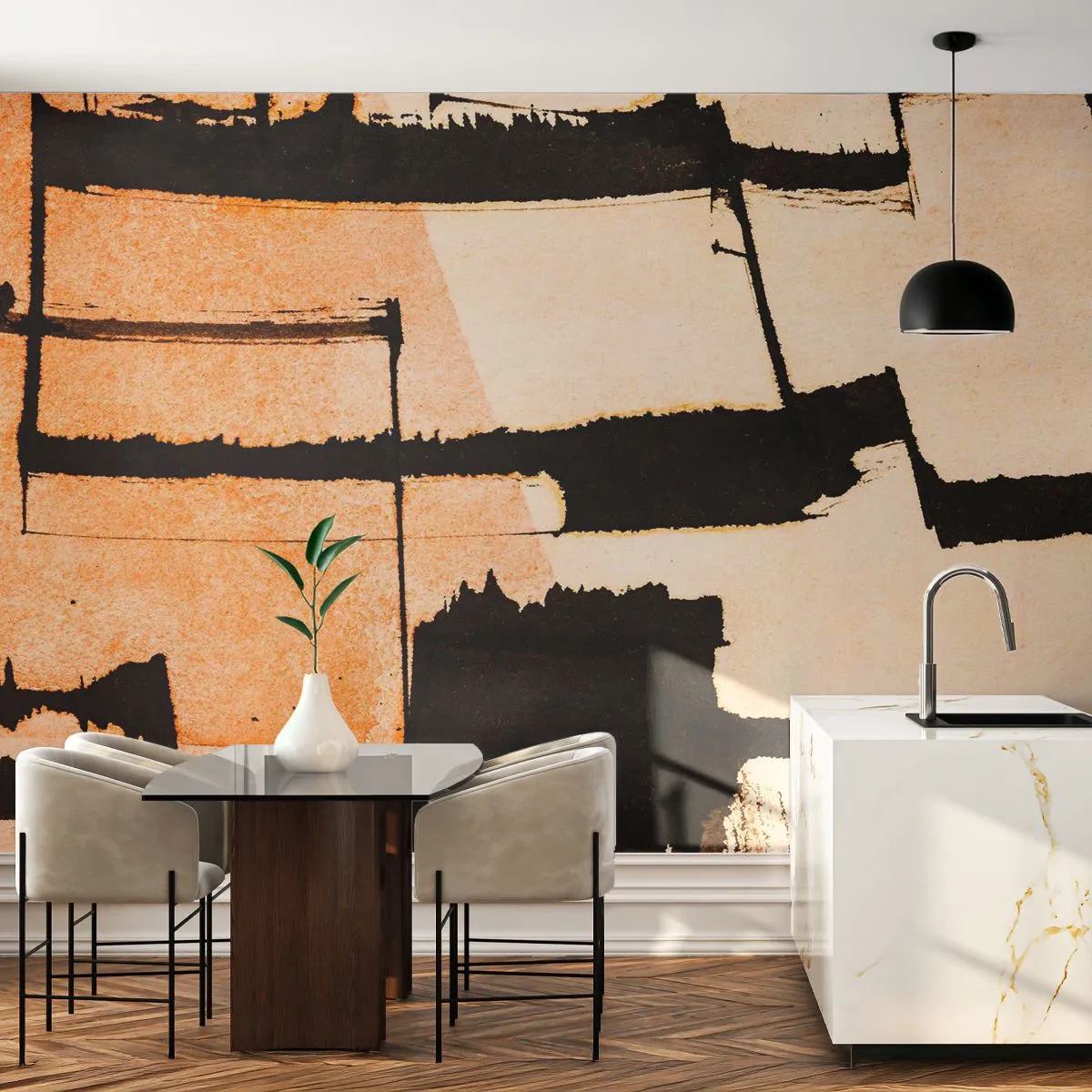 Fototapeta Premium Sand - Avšak poriadok - Abstrakcia, Kus, Maľovanie - 350x256 cm