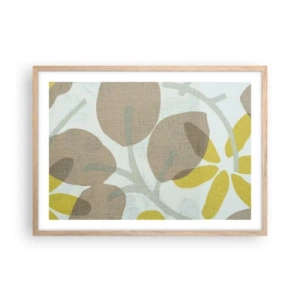 Plagát v ráme zo svetlého duba - Kompozícia v plnom slnku - 70x50 cm