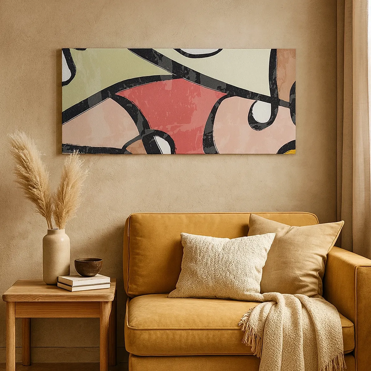 Obraz na plátne - Piruety uprostred farieb - 30x30 cm