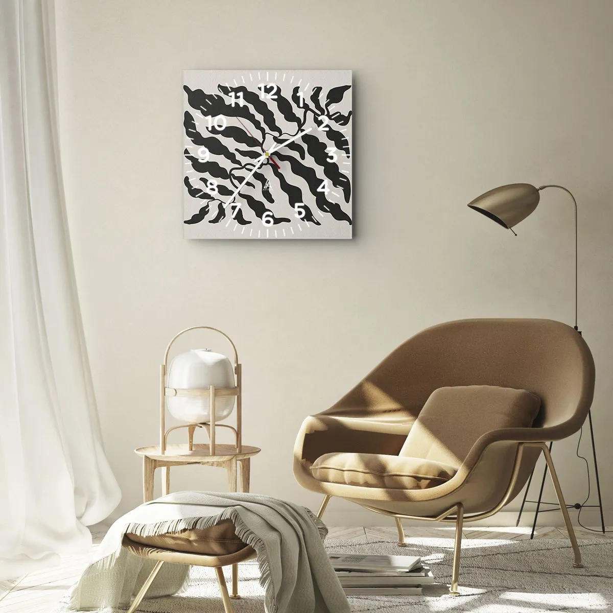 Nástenné hodiny - Povaha štvorca - 30x30 cm