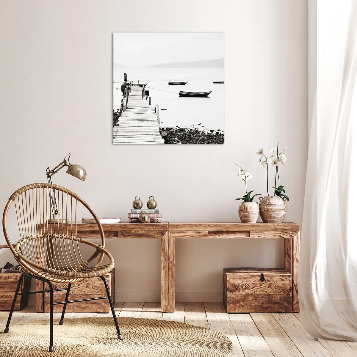 Obraz na plátne - Pri tichej a čistej vode - 60x60 cm