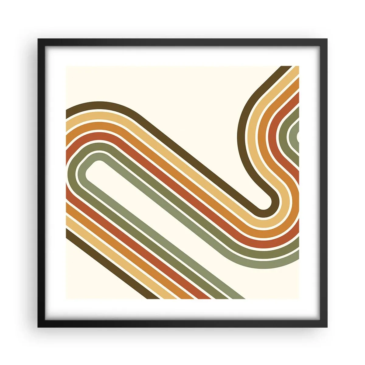Plagát v čiernom ráme - Kľučkovanie do cieľa - 50x50 cm