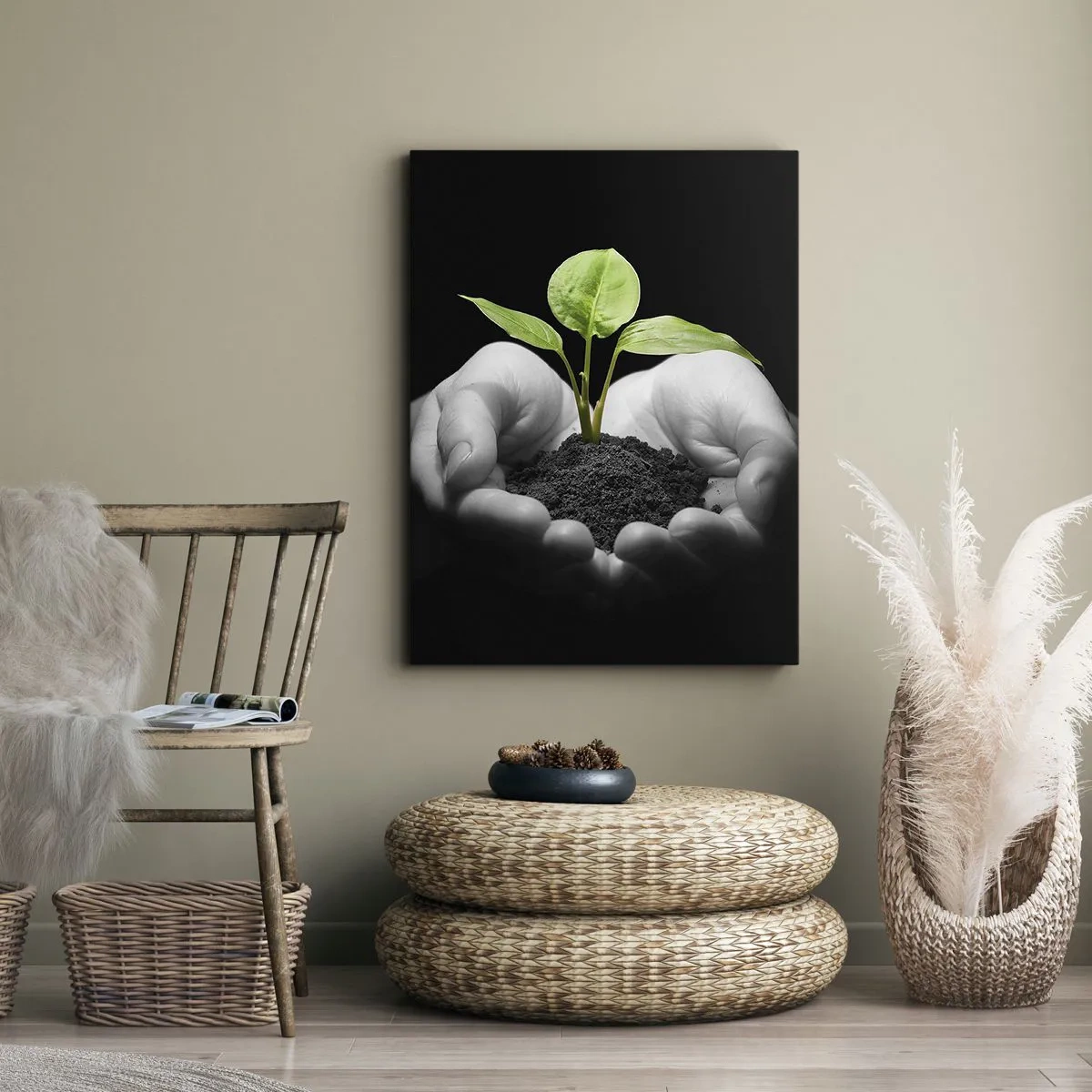 Obraz na plátne - Milujem prírodu, chránim ju - 55x100 cm