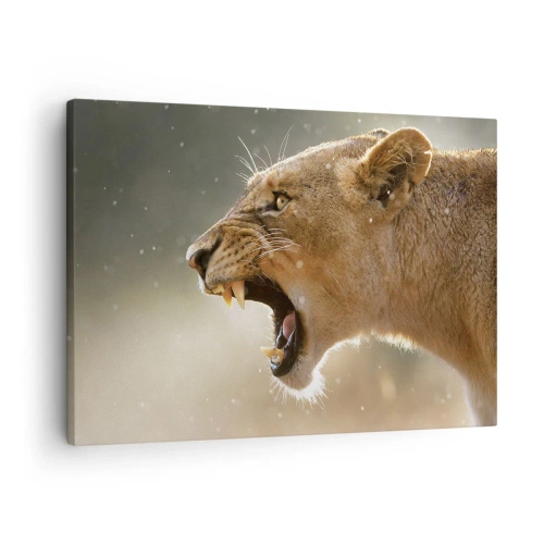 Obraz na plátne - Portrét revúcej levice v prirodzenom svetle - 70x50cm - Snaž sa nepočúvať - Moderná nástenná dekorácia do obývacej izby a spálne ARTTOR