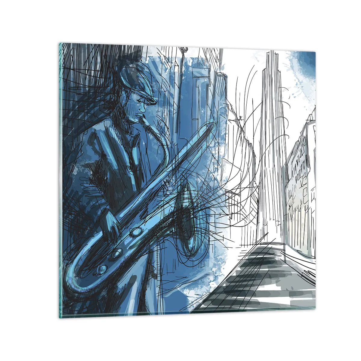 Obraz na skle - Mestská rapsódia - 30x30 cm