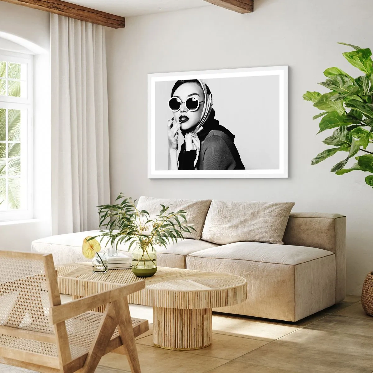 Plagát v bielom ráme - Pozdravy zo 60. rokov - 70x50 cm