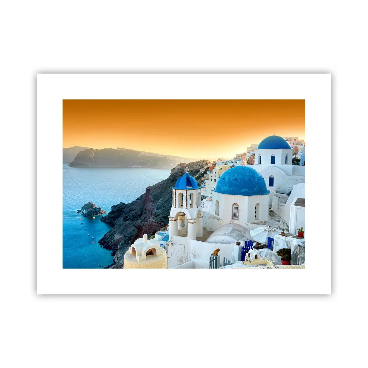 Plagát - Santorini - v náruči skál - 40x30 cm