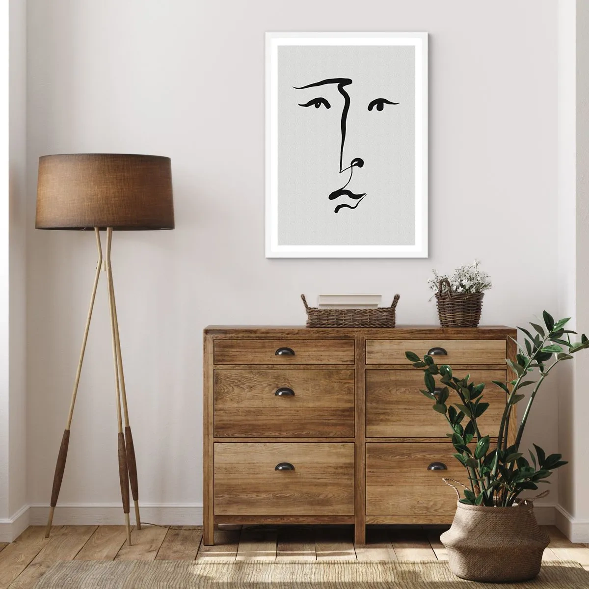 Plagát v bielom ráme - Jednoduchý portrét - 50x70 cm