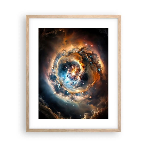 Plagát v ráme zo svetlého duba - Začiatok - 40x50 cm