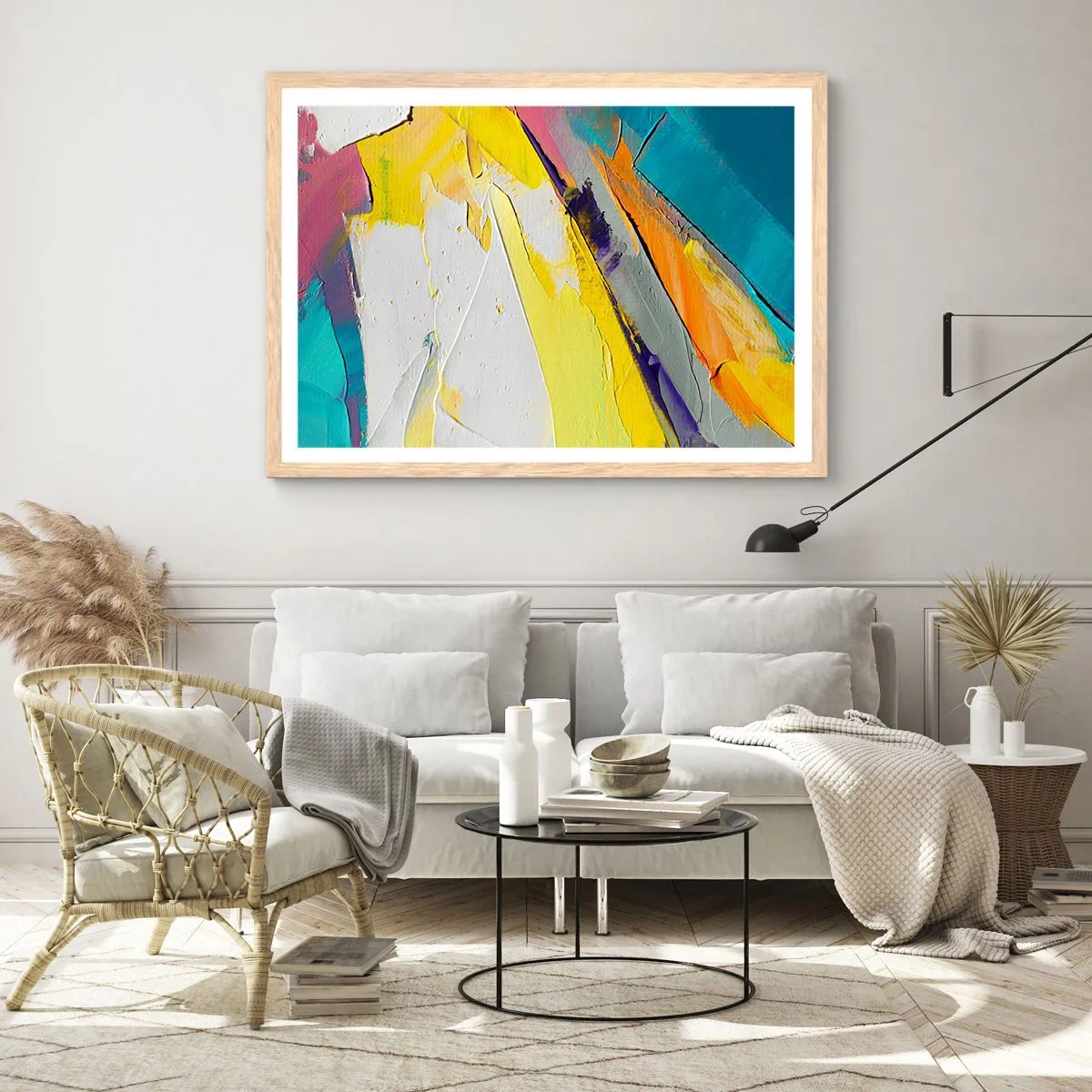 Plagát v ráme zo svetlého duba - Anatómia svetla - 40x30 cm