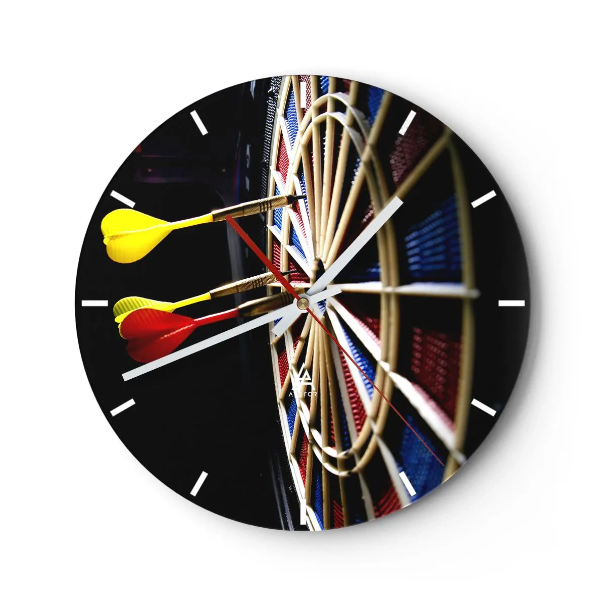 Nástenné hodiny - Presný zásah - 40x40 cm