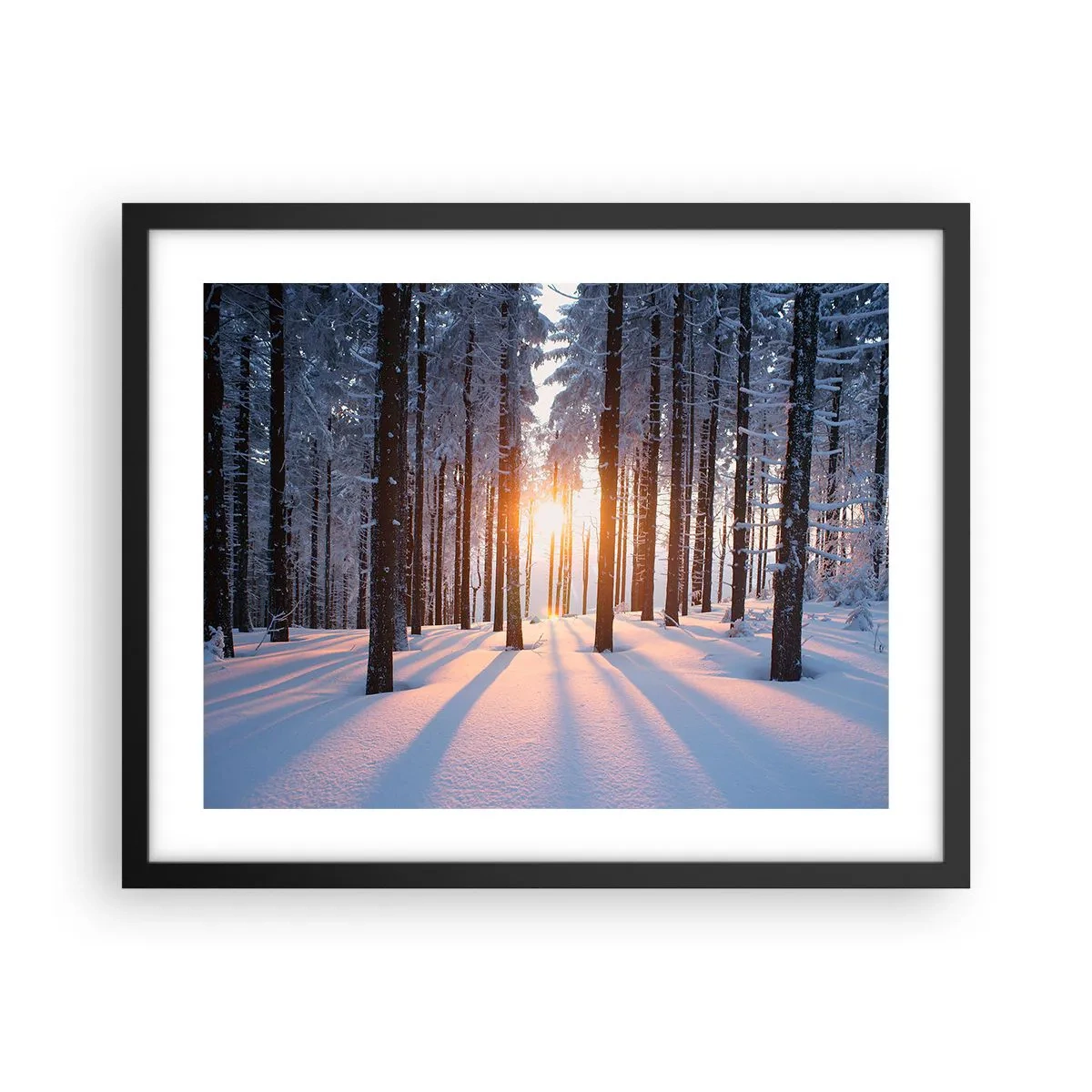 Plagát v čiernom ráme - Jasne čierne na bielom - 50x40 cm