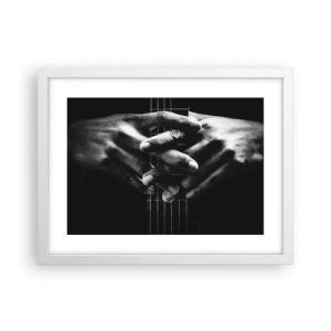 Plagát v bielom ráme - Umelcova modlitba - 40x30 cm