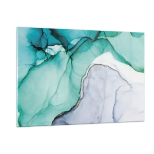 Obraz na skle - Štúdia v tyrkysovej - 120x80 cm