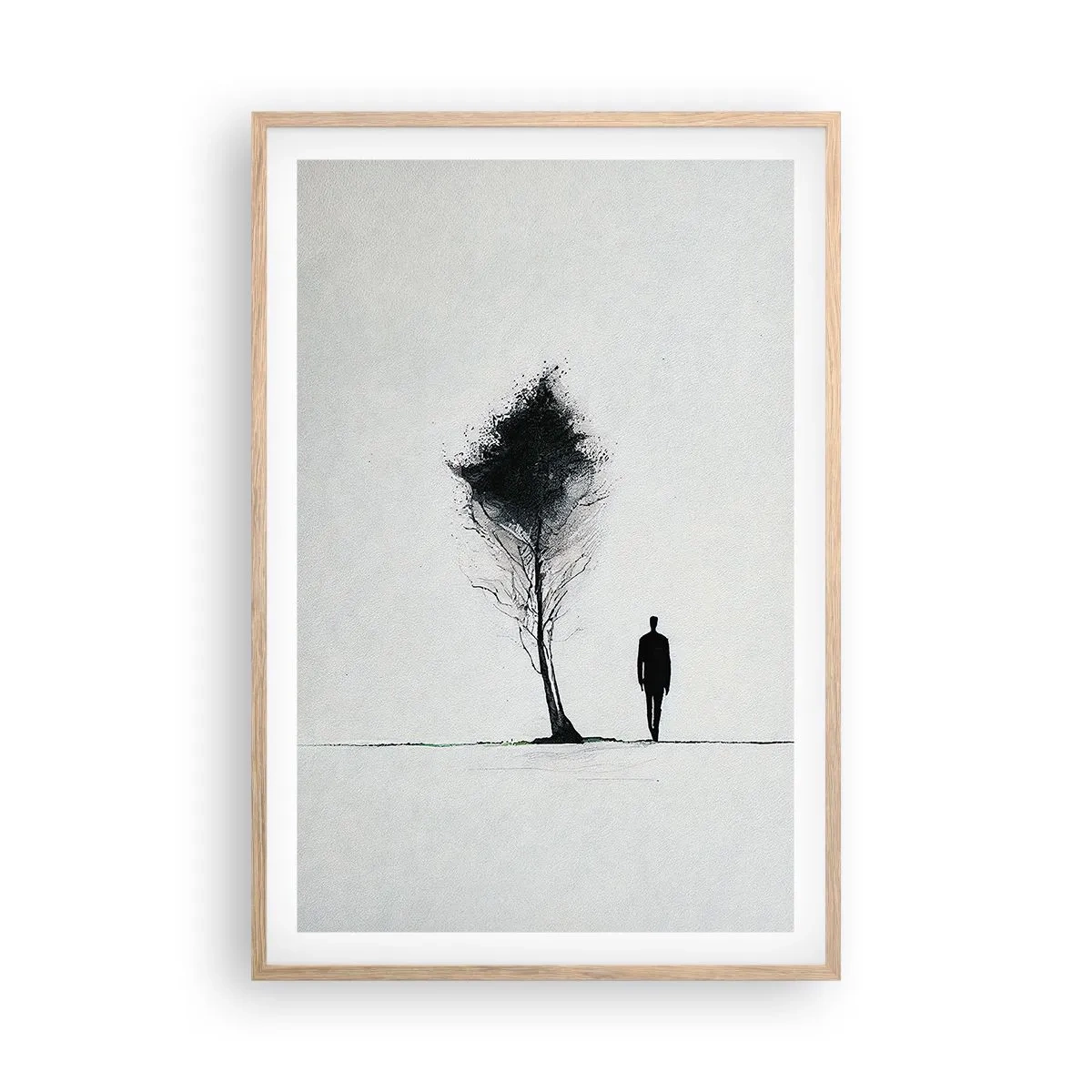 Plagát v ráme zo svetlého duba - Všetci sa túlame - 61x91 cm