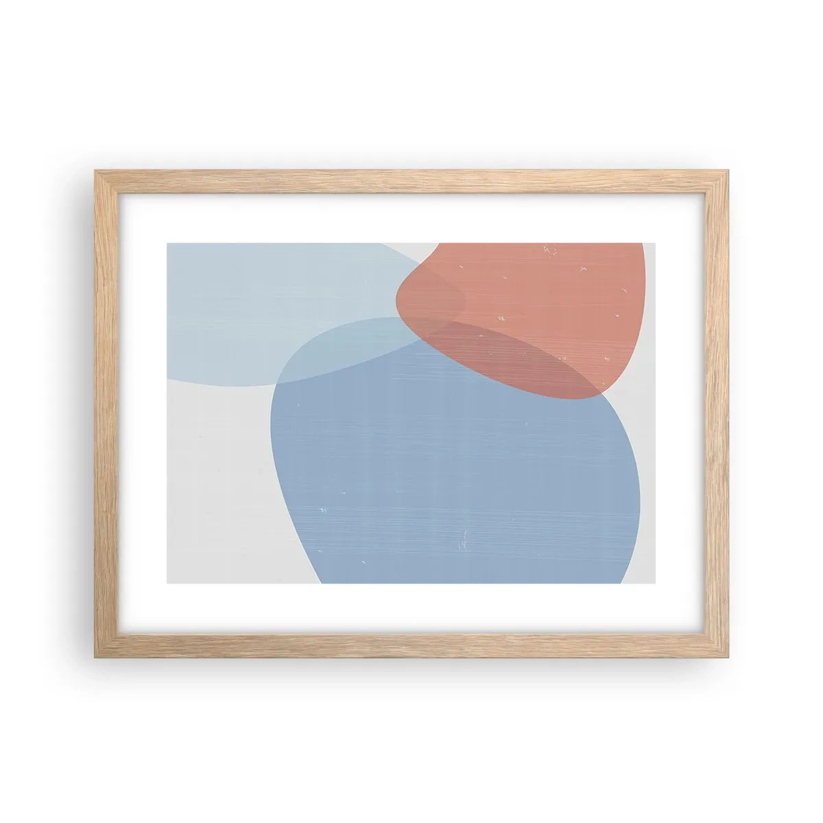 Plagát v ráme zo svetlého duba - Pastelové vzťahy - 40x30 cm
