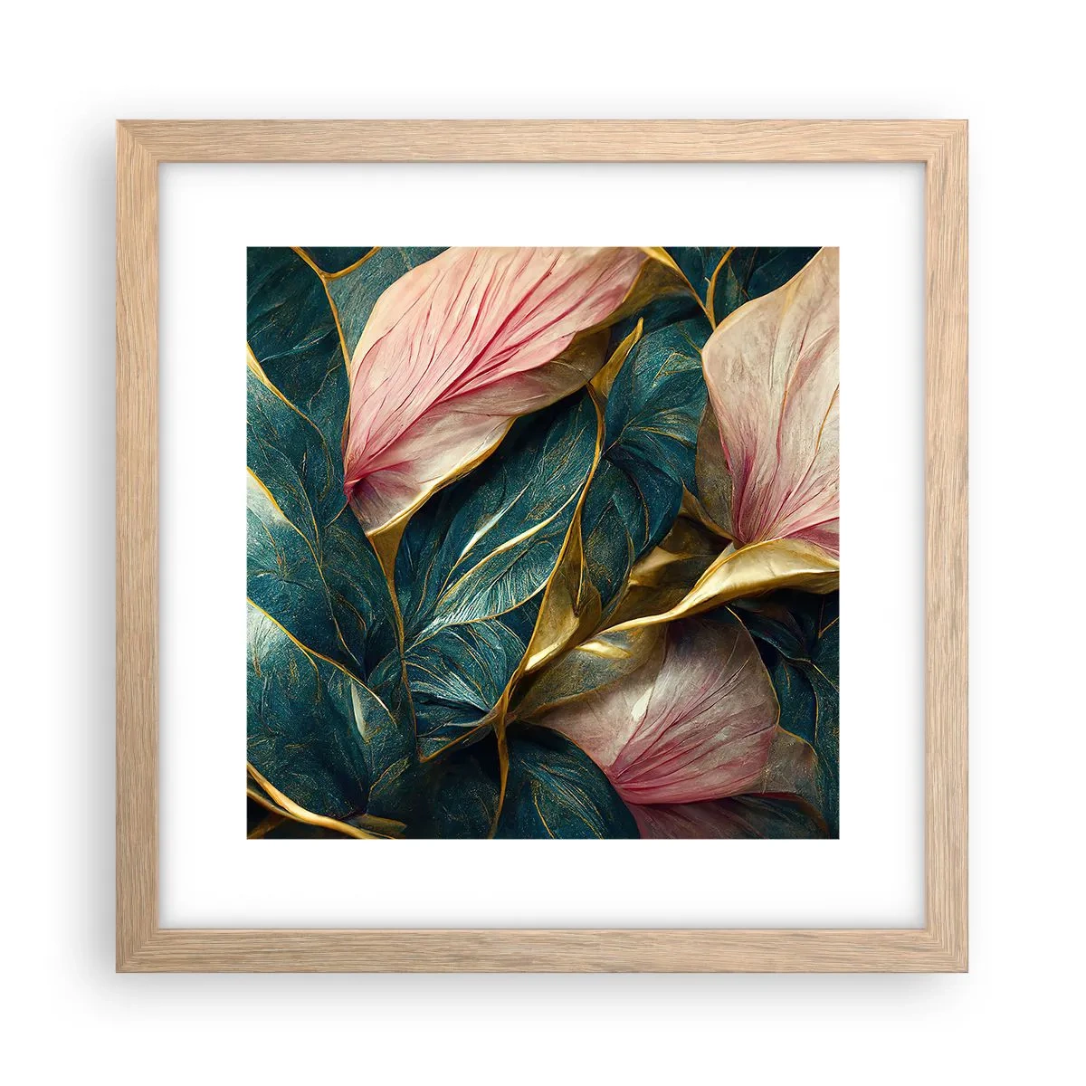 Plagát v ráme zo svetlého duba - Prirodzená elegancia a štýl - 30x30 cm