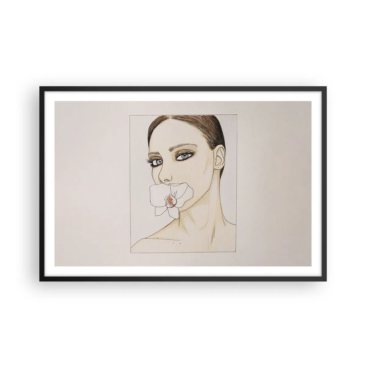 Plagát v čiernom ráme - Symbol elegancie a krásy - 91x61 cm