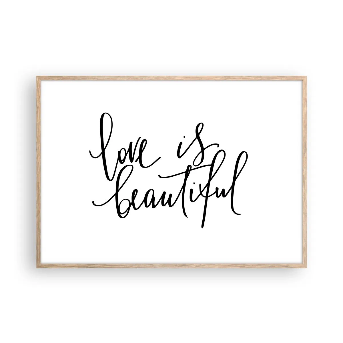 Plagát v ráme zo svetlého duba - Prečítaj a zopakuj - 100x70 cm