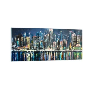 Obraz na skle - Kaskáda svetiel - 100x40 cm