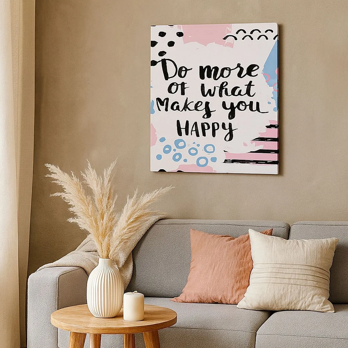 Obraz na plátne - Ako byť šťastný - 30x30 cm