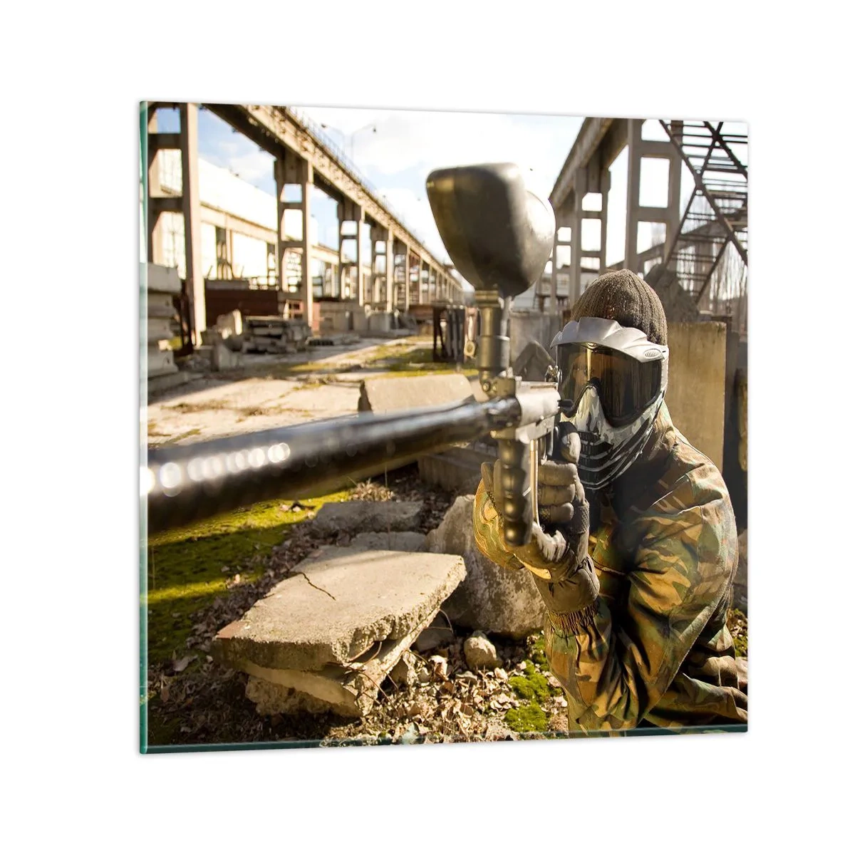 Obraz na skle - Aj vy sa môžete stáť hrdinom - 60x60 cm