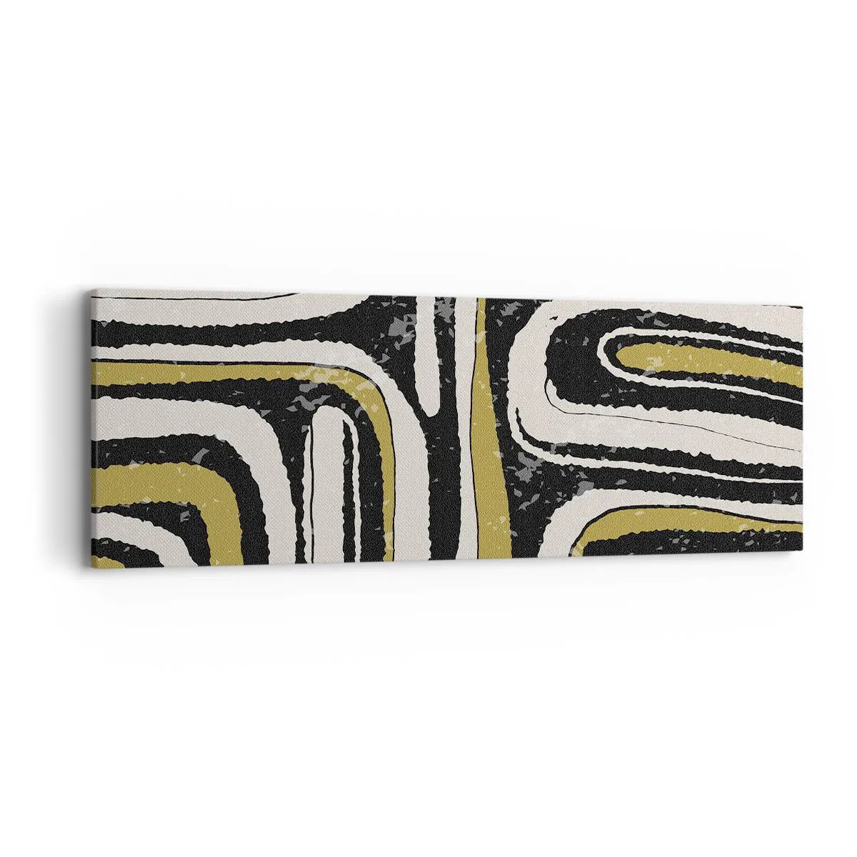 Obraz na plátne - Kompozícia: trakty a uličky - 90x30 cm