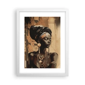 Plagát v bielom ráme - Africký majestát - 30x40 cm